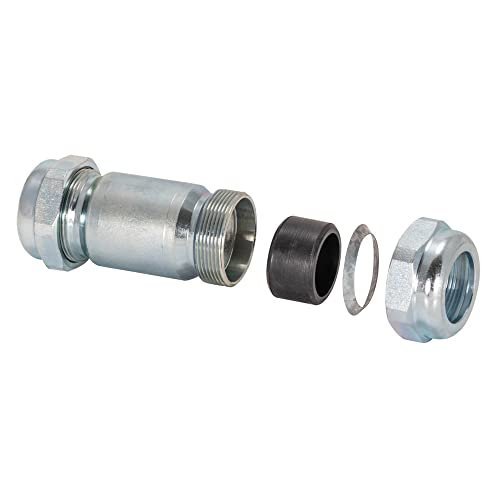 Eastman 4-1/8 Inch Long Pattern Compression Coupling, 3/4 Inch IPS, Galvanized Steel, 20564 - Image 1