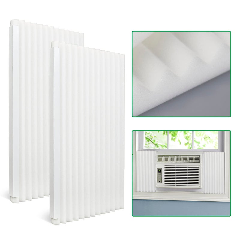 Forestchill Forestchill Window Air Conditioner Side Panels Universal Window Insulation Foam Panels Pack of 2 Insulated Window AC Side Panel 17 x 9 x 78 inches 