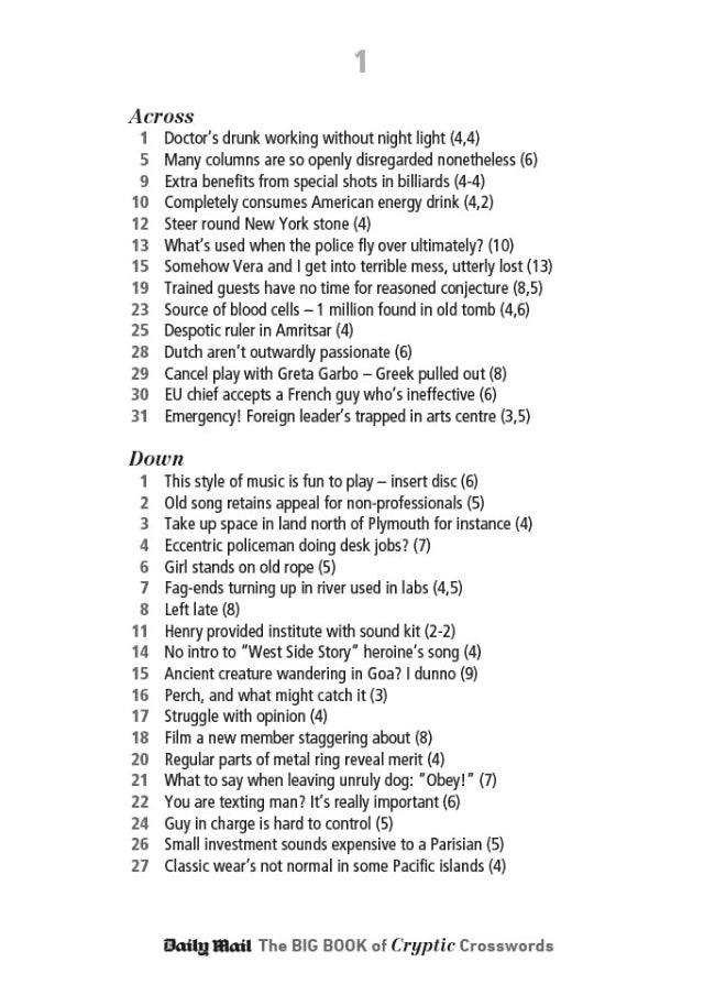 Daily Mail Big Book of Cryptic Crosswords Volume 4: Over 200 cryptic crosswords  - Image 2