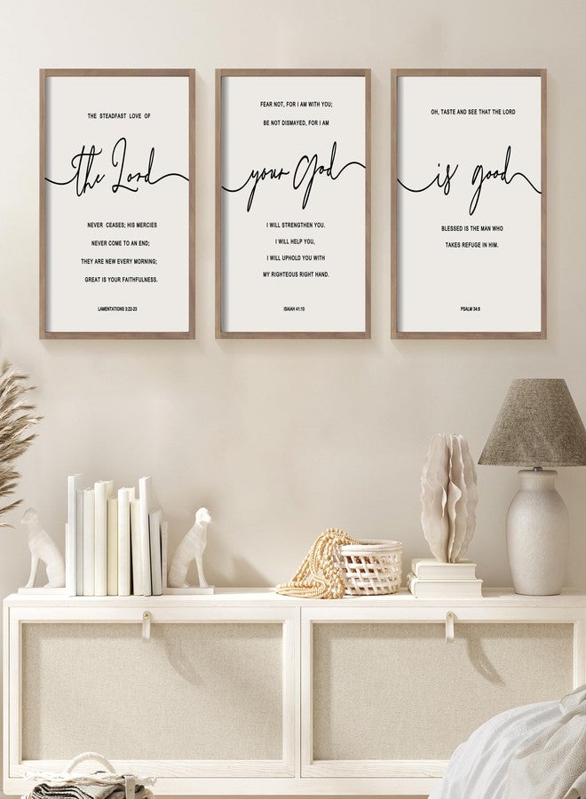 Heiple The Lord Your God Is Good Wall Decor 11"x14" Framed Wooden Wall Sign for Home Decor Farmhouse Vintage Rustic Living Room Minimalist Christian Wall Art (Brown, 11”x14”) - Image 1
