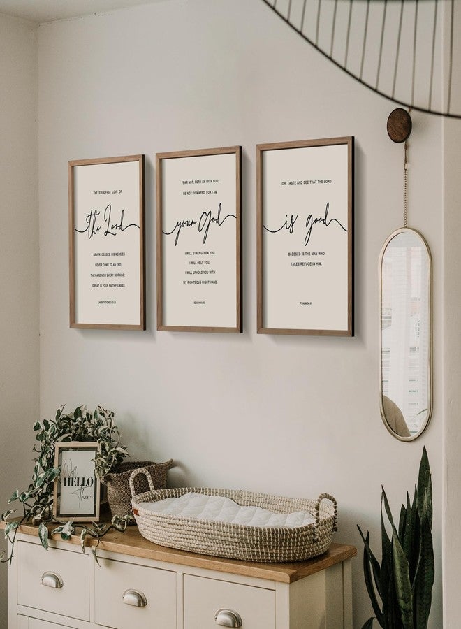 Heiple The Lord Your God Is Good Wall Decor 11"x14" Framed Wooden Wall Sign for Home Decor Farmhouse Vintage Rustic Living Room Minimalist Christian Wall Art (Brown, 11”x14”) - Image 3