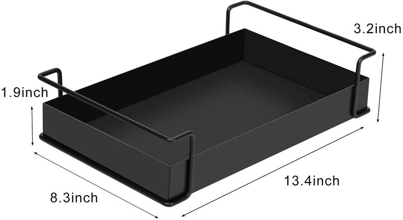 SHIOK DECOR SHIOK DECOR 1Tier Decorative Coffee Table Tray Iron Tray with Handles Vanity Tray and Serving Tray for Bathroom Kitchen Ottoman Dressing Table and Coffee Table 134 X 83 X 32 inchesBlack - Image 5