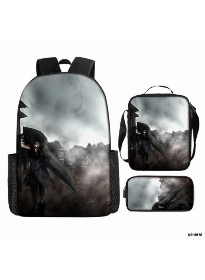 عام حقيبة ظهر مطبوعة بالرسوم المتحركة + حقيبة يد + مجموعة حقيبة قلم، مجموعة حقيبة عملية من ثلاث قطع (يتوفر الطلاب والأطفال والأصدقاء وتسلق الجبال وما إلى ذلك) - Image 1