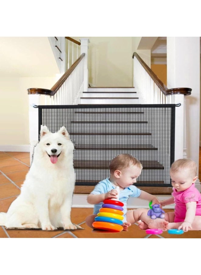 YelaJoy Baby Gates Baby Gate for Stairs Dog Gate Indoor Mesh Pet Gate Outdoor Retractable Gate Stair Gates for Kids or Pets Child Gate Dog Gates for Doorways, Decks - Image 2