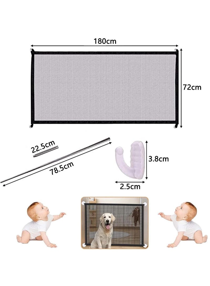 YelaJoy Baby Gates Baby Gate for Stairs Dog Gate Indoor Mesh Pet Gate Outdoor Retractable Gate Stair Gates for Kids or Pets Child Gate Dog Gates for Doorways, Decks - Image 3