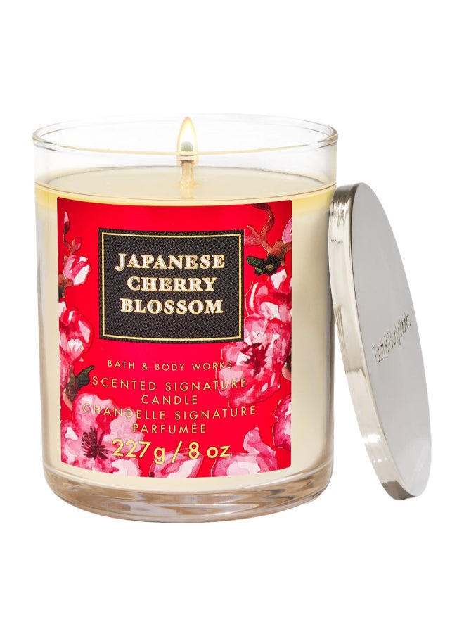 Bath & Body Works Japanese Cherry Blossom Signature Single Wick Candle 