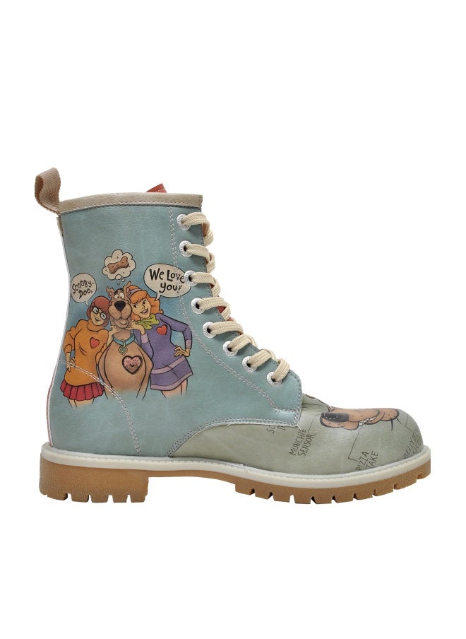 DOGO Long Boots for Women â€“ Vegan Leather and Unique Design Womens Winter Boots, Comfortable and Stylish Womens Boots, Scooby Doo, Size 8,5 - Image 1