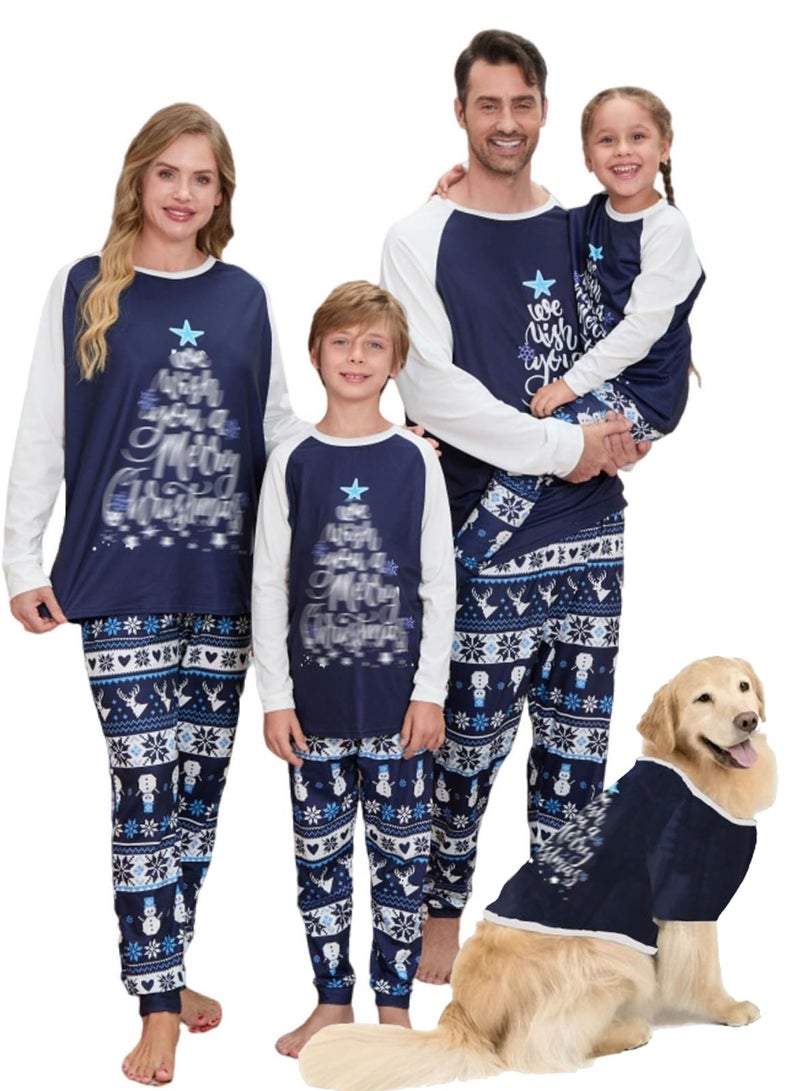 TAPIT Christmas Family Matching Pajamas Classical Nightwear Sleepwear Sets Long Sleeve Pjs for for Adults Kids and Baby Holiday Xmas Sleepwear Set (Dog zise)  - Image 3
