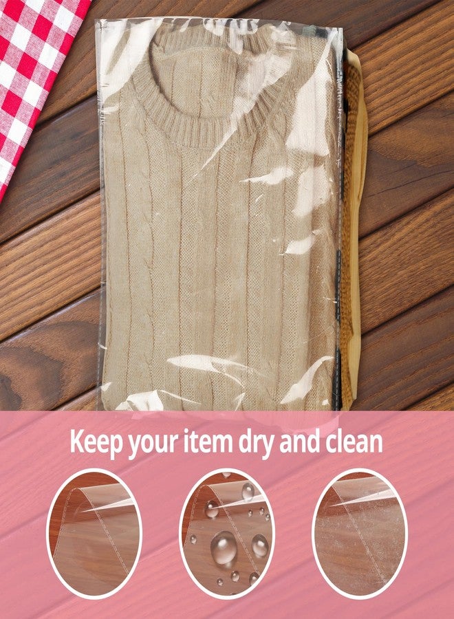 runzoos 70 Pcs Clear Self Sealing Cellophane Bags 9x12 Inches for Packaging Clothes, Resealable Poly Plastic Shirt Bags for Small Business, Plastic Sleeves for Magazine A4 Letter Size Artwork (2.8Mils) - Image 3