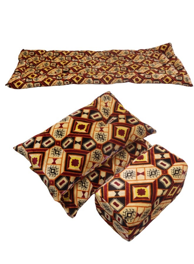 SMART HOME 4 in 1 Luxury Floor Seating Set - Heritage Arabic Majlis, Floor Sofa Set, Furniture for Majlis and Lounges - Image 3