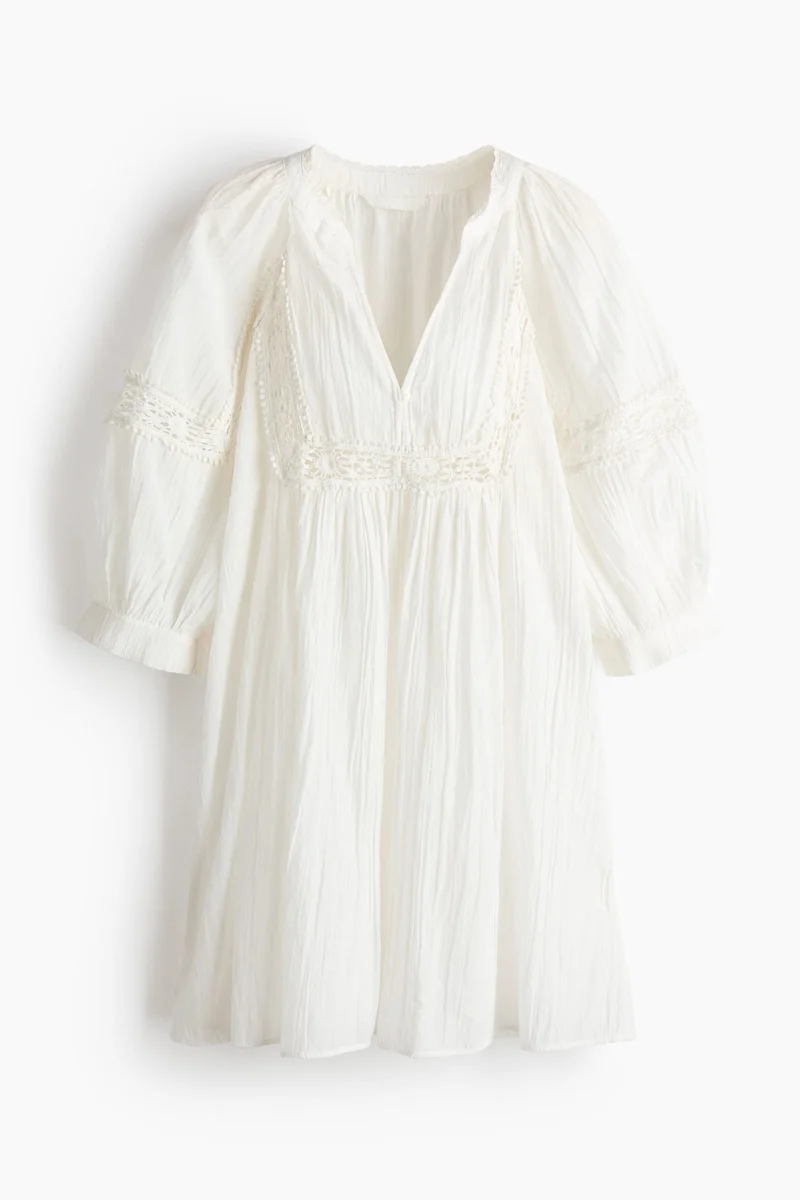 H&M Lace-inset tunic dress