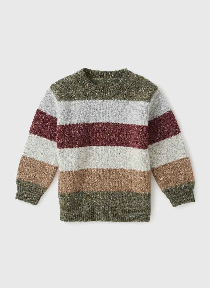 Matalan Boys Multicolour Stripe Knit Jumper