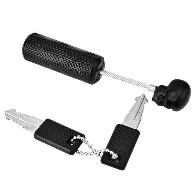 Safe Suitcase Lock Wire Rope Customs Password Skull Lock(Silver) - Image 5