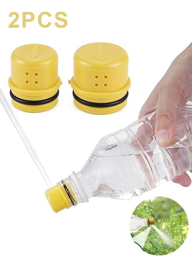 Photon 2 قطعة بيديه محمولة للسفر والتخييم والمشي لمسافات طويلة في المناطق النائية، فوهات رش 360 درجة محول زجاجة عالمي لأي زجاجة مياه بلاستيكية - تصميم مضغوط لأساسيات رعاية الحيوانات الأليفة بعد الولادة والحيض - Image 1