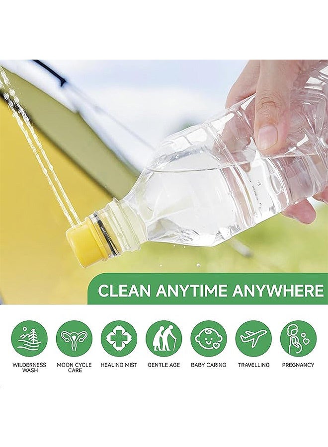 Photon 2 قطعة بيديه محمولة للسفر والتخييم والمشي لمسافات طويلة في المناطق النائية، فوهات رش 360 درجة محول زجاجة عالمي لأي زجاجة مياه بلاستيكية - تصميم مضغوط لأساسيات رعاية الحيوانات الأليفة بعد الولادة والحيض - Image 3