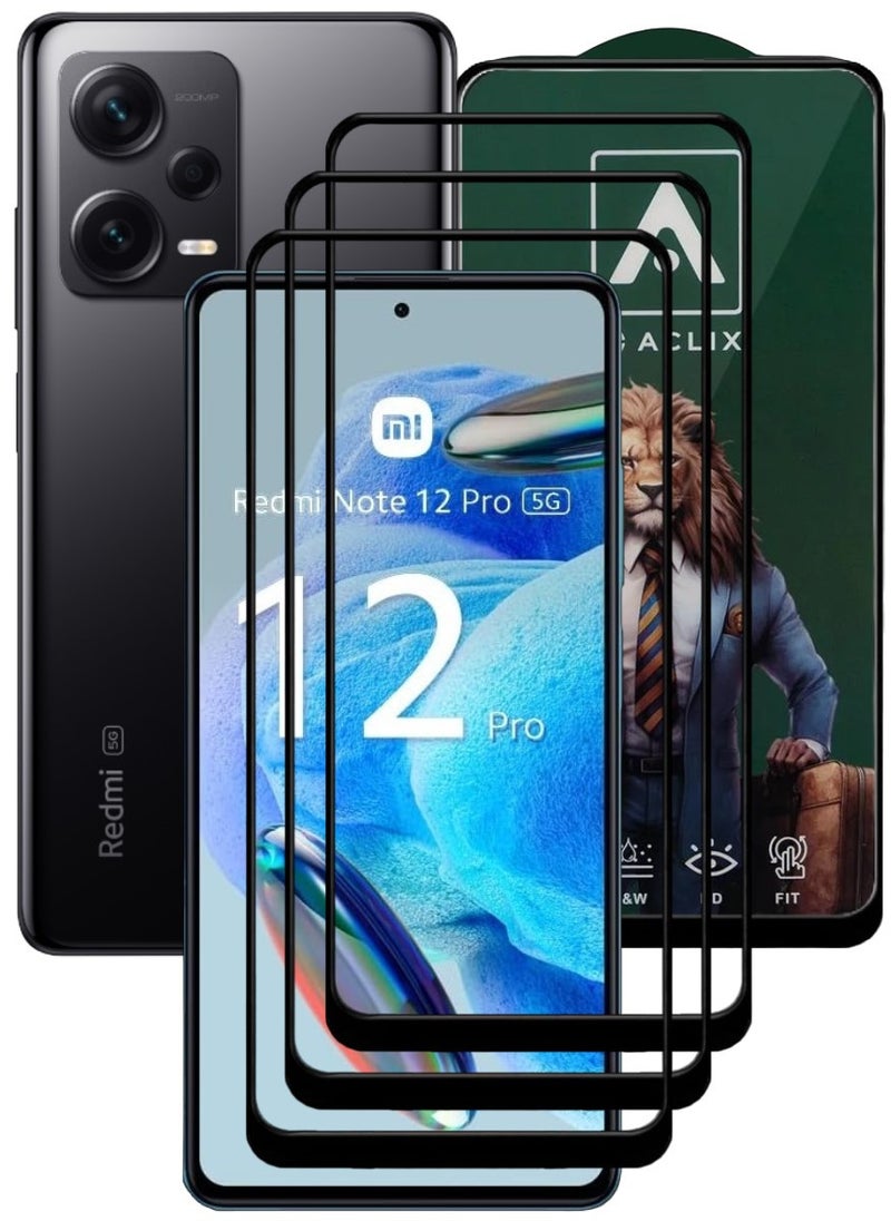 ACLIX 3 Pieces Antistatic ESD Dustproof Premium Quality High Definition Tempered Glass Screen Protector Designed For Xiaomi Redmi Note 12 Pro - Image 1