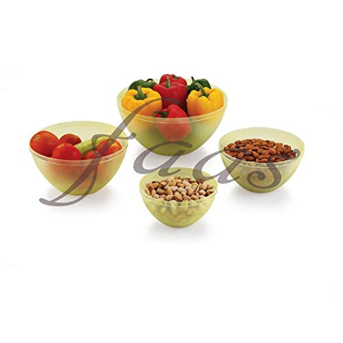 faas Mixing Bowl, Set of 4, Multicolour (Plastic) Mixing Bowl Microwave Proof(1 pc- 2800ml +1 pc- 2000ml + 1 pc-1200 ml +1 pc- 800ml)(Multicolor) - Image 2