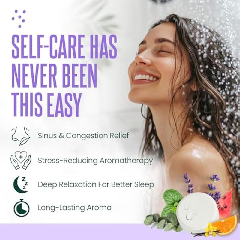 Cleverfy Shower Steamers Aromatherapy Christmas Gifts for Women - Pack of 6 Shower Bombs - Relaxation and Pamper Gifts for Women, Mum or Best Friend - Purple Gift Set with Lavender Essential Oils - Image 3