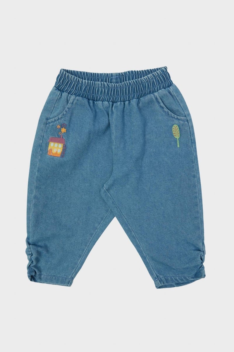 Gb Baby Layette Baby Girl Denim Pants 23PFWBG2240  - Image 1