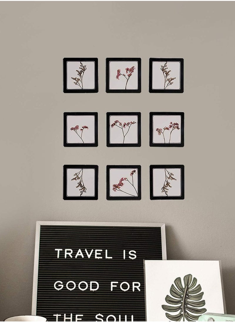 Beirui - 10 PCS Jewelry Box Storage Holder Plastic With Portable Travel Clear Jewelry Organizer, 3D Floating Frame Display, Stackable Jewelry Storage Case for Rings Earrings Bracelets Gift Box, Black 9*9cm - Image 1