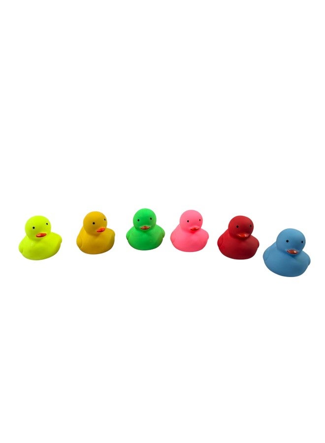 Dorytoys Dorytoy Colorful Duck Bath Toy Set for Kids | Soft Squeaky Rubber Time and Sensory Play | Pack of 6 Pieces Game for Children - Image 3
