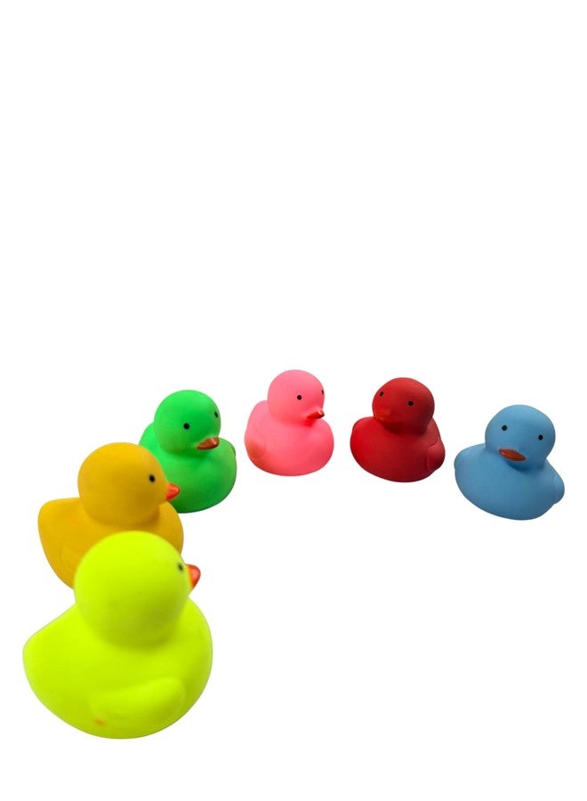 Dorytoys Dorytoy Colorful Duck Bath Toy Set for Kids | Soft Squeaky Rubber Time and Sensory Play | Pack of 6 Pieces Game for Children - Image 4