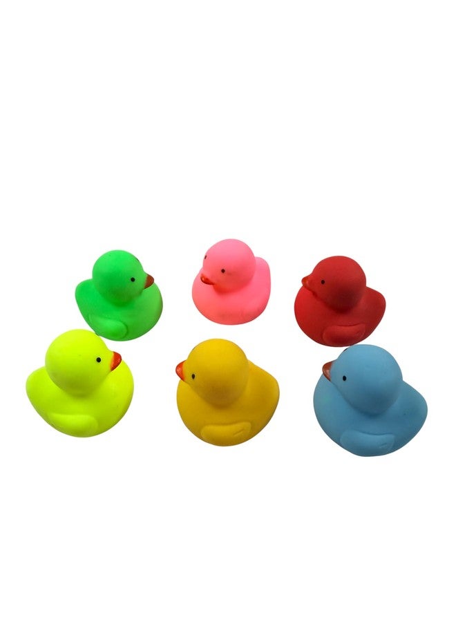 Dorytoys Dorytoy Colorful Duck Bath Toy Set for Kids | Soft Squeaky Rubber Time and Sensory Play | Pack of 6 Pieces Game for Children - Image 2
