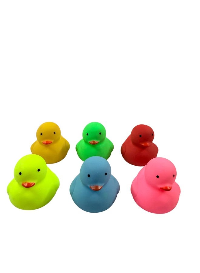 Dorytoys Dorytoy Colorful Duck Bath Toy Set for Kids | Soft Squeaky Rubber Time and Sensory Play | Pack of 6 Pieces Game for Children - Image 1