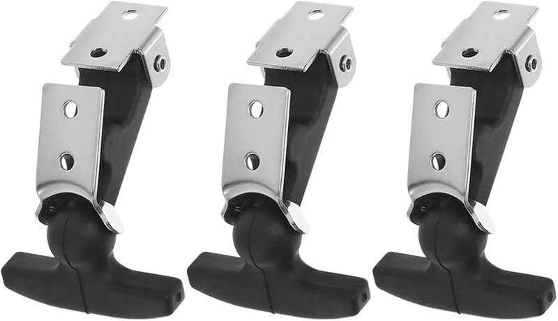 6Pcs Stainless Steel Rubber Latch Hood Lock Buckle Weatherproof Truck Hasp Handle - Image 2