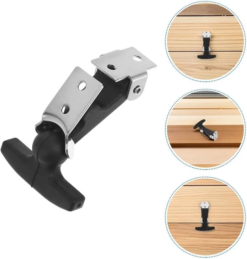 6Pcs Stainless Steel Rubber Latch Hood Lock Buckle Weatherproof Truck Hasp Handle - Image 3