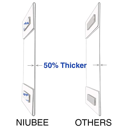NIUBEE 4x6 inch Wall Mount Acrylic Sign Holder with Double Sided Adhesive Tape for Office, Home, Store, Restaurant, No Drilling - Horizontal (6 Pack) - Image 3