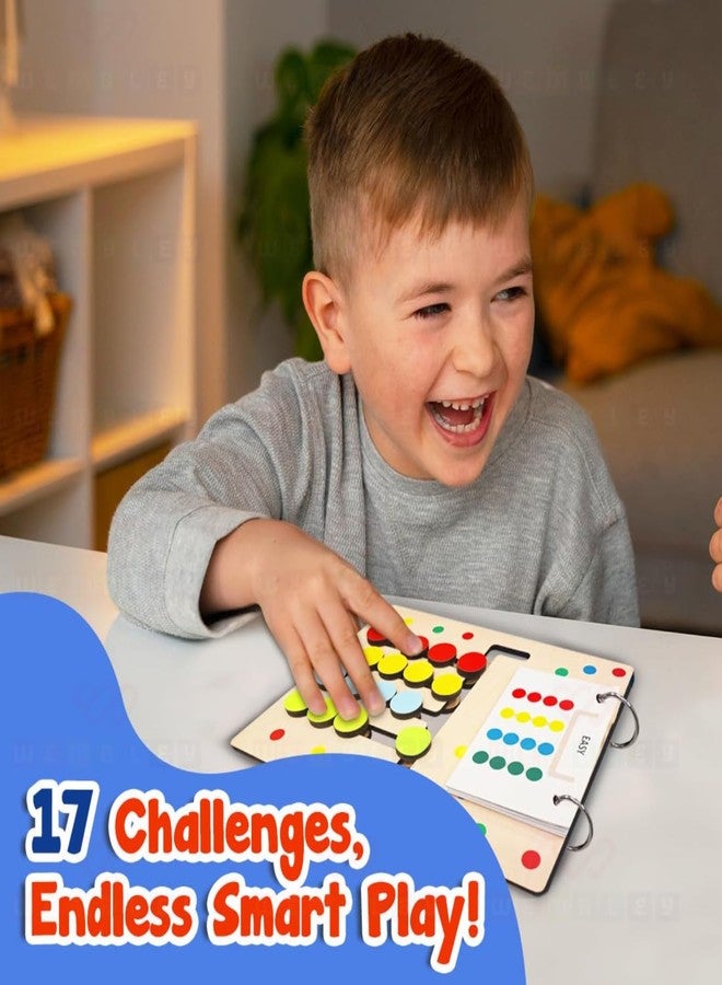 Mashes Animal Memory Flip Chess Game – Montessori Matching Puzzle Board for Kids | Fun & Educational Travel Game for Toddlers, Preschoolers & Kindergarten Learning Activities (Color Coder Wooden) - Image 3