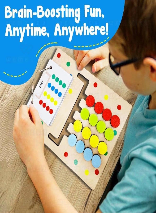 Mashes Animal Memory Flip Chess Game – Montessori Matching Puzzle Board for Kids | Fun & Educational Travel Game for Toddlers, Preschoolers & Kindergarten Learning Activities (Color Coder Wooden) - Image 2