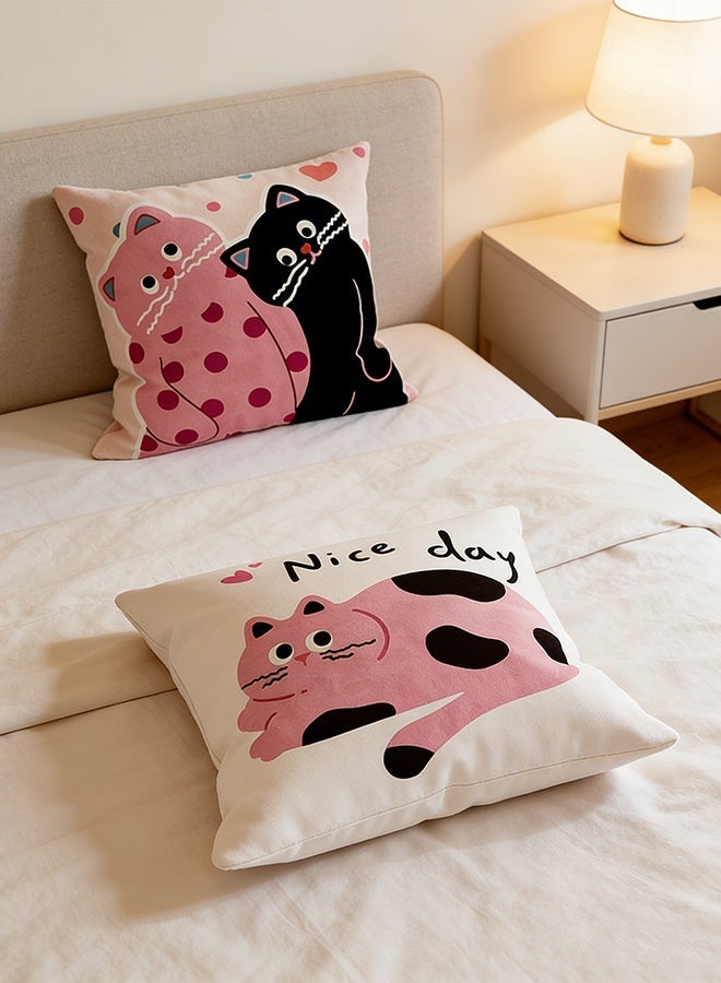 Betaoby 2 -Piece Pillowcase, Pillowcase, Modern Decoration Cover 45cm x 45cm, Suitable for Living Room Sofa Bed Pillowcase 18x18 Inches - Image 1