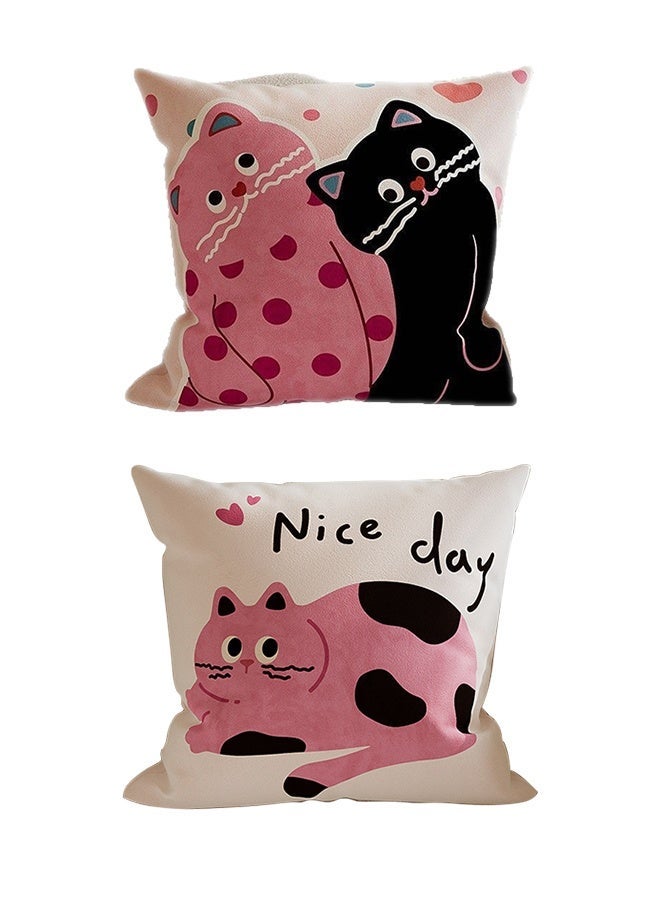 Betaoby 2 -Piece Pillowcase, Pillowcase, Modern Decoration Cover 45cm x 45cm, Suitable for Living Room Sofa Bed Pillowcase 18x18 Inches - Image 2