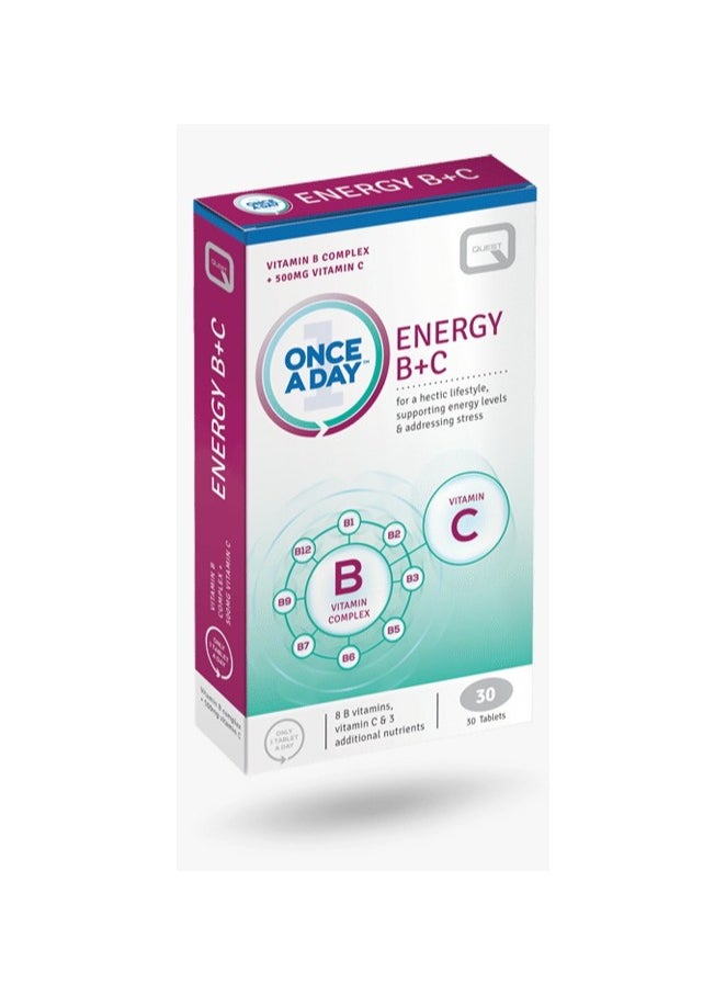 Quest - ENERGY VITAMIN B-COMPLEX & VITAMIN C TAB 30S - Image 1