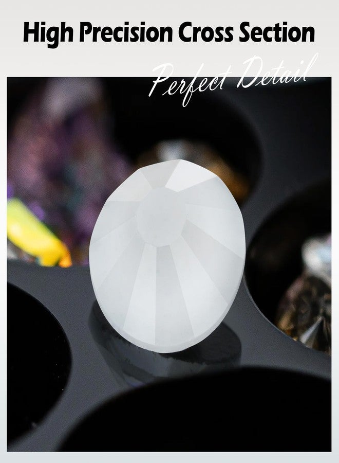 Meibite Neon White Flatback Rhinestones, Glass Rhinestones for Nail Art and Craft, Glue Fix, Loose Crystal Gemstones(Neon White, SS12, 1440pcs, 2.9-3.0mm) - Image 3
