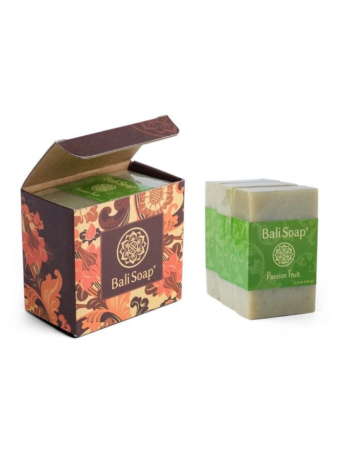 Bali Soap Passion Fruit Natural Soap Bar Soap For Men & Women Bath Body And Face Soap Vegan Handmade Exfoliating Soap 3 Pack 3.5 Oz Each - Image 3