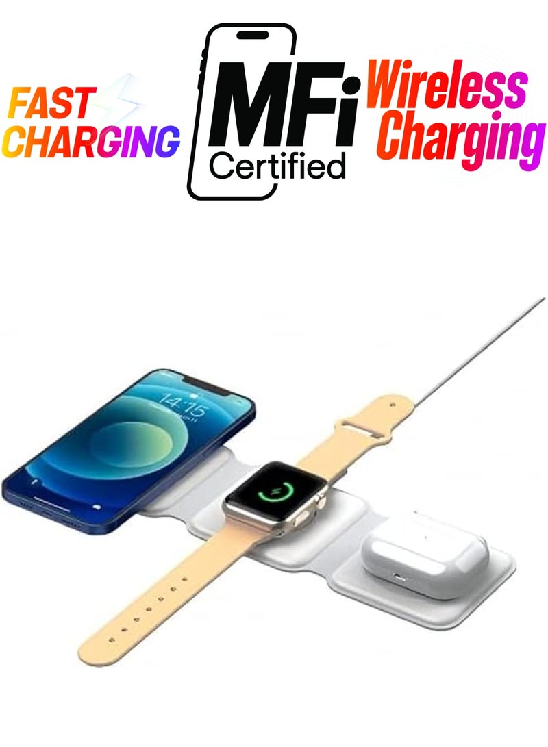 PROMASS Max: The 3-in-1 Portable Foldable Wireless Charging Solution for Your Smartphone, Smartwatch & Earbuds. Compact and Convenient for On-the-Go Charging - Image 1