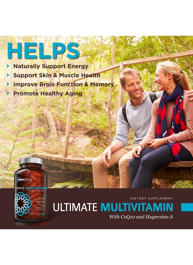 أومنيبيوتيكس OmniBiotics Ultimate Daily Multivitamin for Women & Men - 120 كبسولة نباتية - تحتوي على 34 مكونًا أساسيًا مثل فيتامين أ، ج، د، هـ، فيتامين ب 12، ب 6، البيوتين، والزنك - مكمل غذائي متعدد الفيتامينات  - Image 3