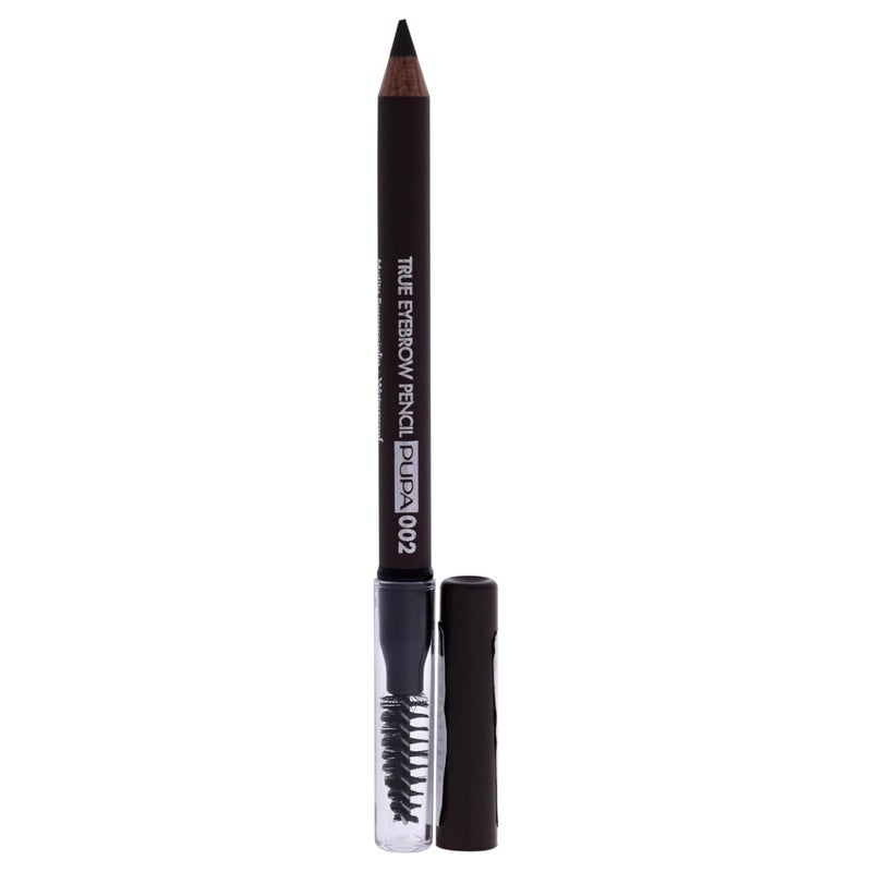 PUPA PUPA Milano True Eyebrow Pencil Waterproof  Easily Shape And Define Natural Looking Eyebrows  Fill And Volumize Beautiful Thick Brows  Sculpt Arches With Smooth Precision  002 Brown  0023 Oz 