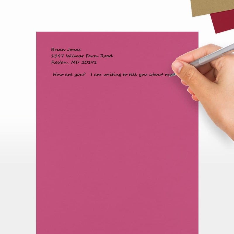 LUXPaper 8.5" x 11" Cardstock | Letter Size | Magenta Pink | 100lb. Cover (183lb. Text) | 50 Qty - Image 4