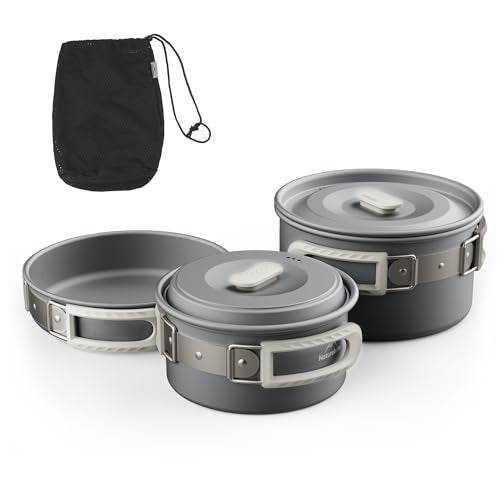 Naturehike Camping Cookware Set Mess Kit for Backpacking Gear Camp Cooking Set Camping Pots and Pans Set for Outdoor Backpacking Camping Hiking Picnic - Image 1