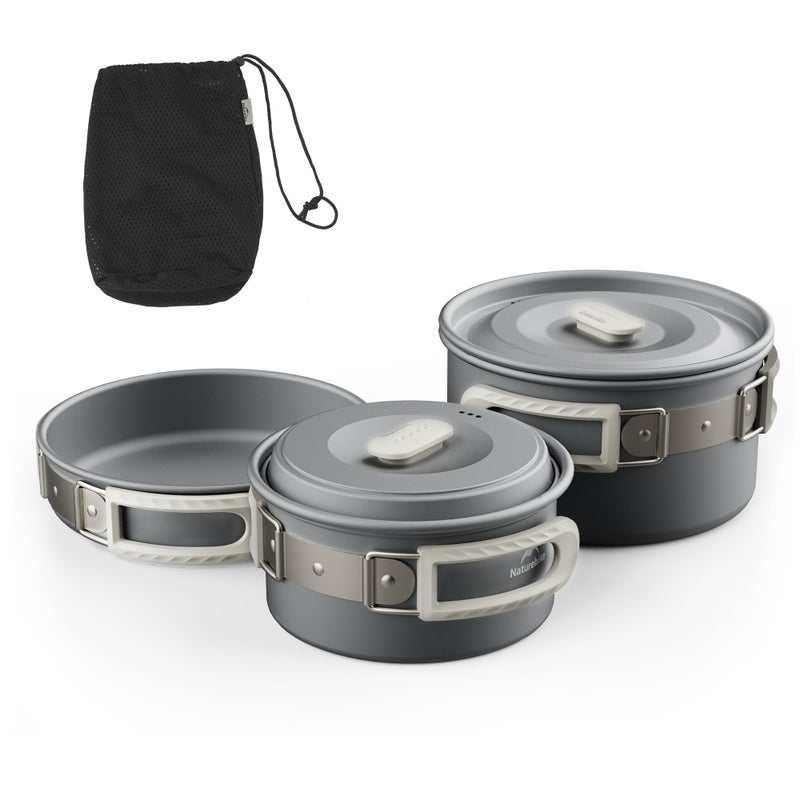 Naturehike Camping Cookware Set Mess Kit for Backpacking Gear Camp Cooking Set Camping Pots and Pans Set for Outdoor Backpacking Camping Hiking Picnic - Image 2