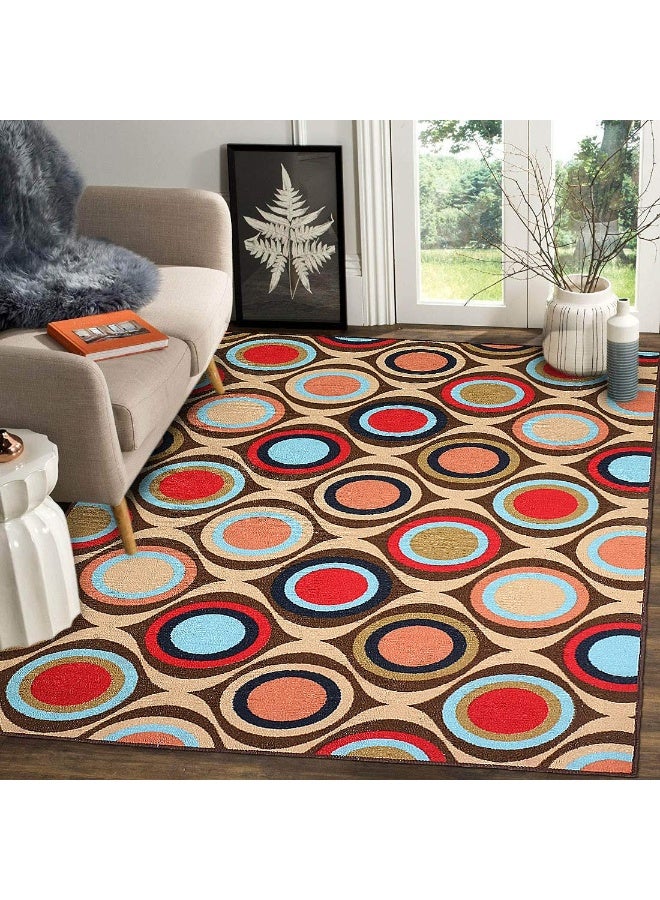 Status سجادة تابا متعددة الألوان مع قاعدة مضادة للانزلاق - Image 4