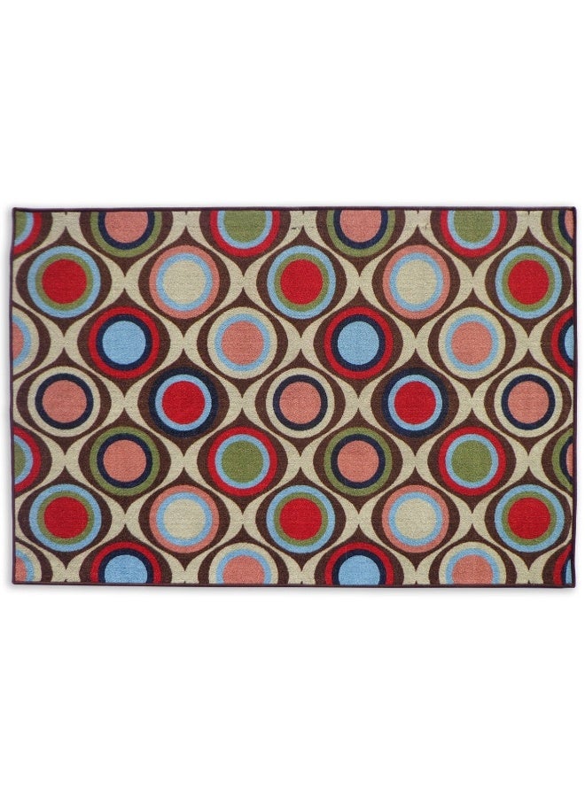 Status سجادة تابا متعددة الألوان مع قاعدة مضادة للانزلاق - Image 1