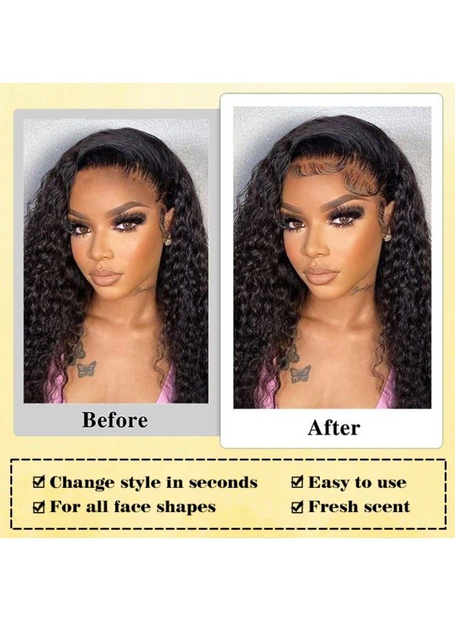 Luxfume Edge Control Gel with Castor Oil Keratin and Biotin Strong Hold Shine and Styling No Residue Non Greasy Formula for Smooth Edges Max Hold Edge Control Gel Pear 30g - Image 3