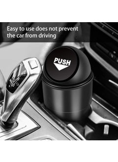 IDELLA IDELLA Car Garbage Can with Lid Leakproof Vehicle Automotive Cup Holder Car Trash Can Small Trash Bin for Automotive Office Home KitchenBlack 1  - Image 4