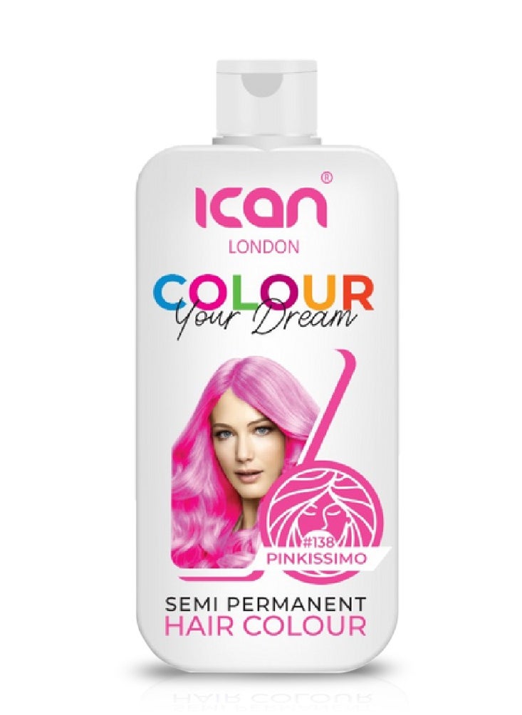 iCan London ican London Colour Your Dream Semi Permanent Hair Color 100ml (138-PINKISSIMO) 
