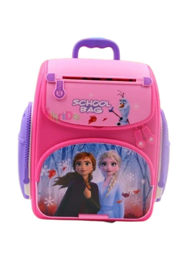 TOY GARDEN Fingerprint Mini ATM Money Bank – Real Money Saving Bank with Musical School Bag Design for Kids | Fingerprint Sensor | Frozen II Theme - Image 1